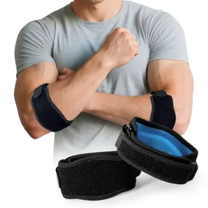 HAGIG  2 Pack Tennis Elbow Brace for Men & Women, Adjustable Elbow Strap with Compression Pad for Sports & Daily Use (Black)