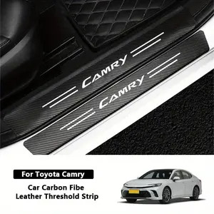 Toyota Camry Carbon Fiber Door Threshold Sticker, Scratch-Resistant Car Emblem Protector, Waterproof Decorative Tape, Durable Interior Accessory
