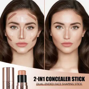 HANDAIYAN 2-in-1 Contour and Highlight Stick – Professional Cream Makeup for Nose Shadow, Face Shading & Strobing, Vegan Cruelty Free Contouring Palette