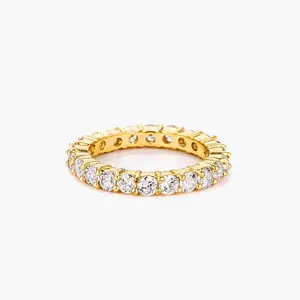 Caroline 4.1ct CZ 14k Gold Classic Eternity Band Caroline 4.1ct CZ 14k Gold Classic Eternity Band