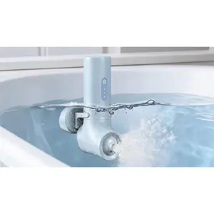 Portable Bathtub Spa Massager ,Bath Jet Spa, Bath Jet/Bubble Mode, Cordless Portable Bathtub Accessories with 3-Level Adjustable Speed, Bathtub Jets for Home Spa, Relaxing (Blue)