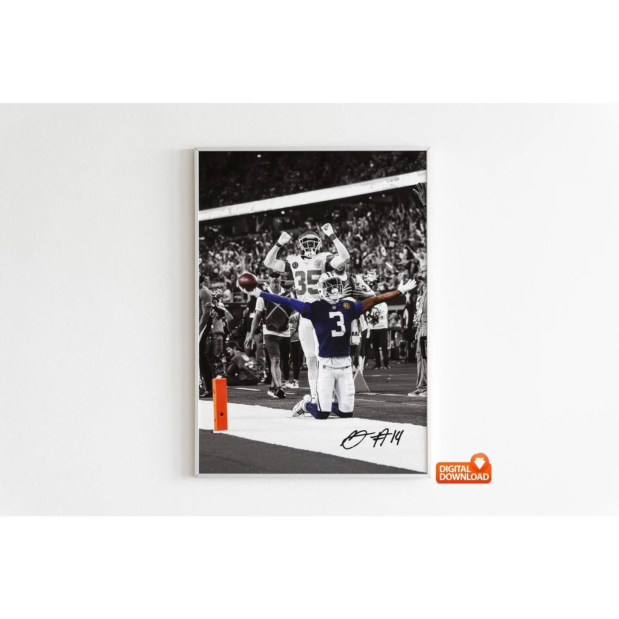 George Pickens Poster, Signed Football Poster, Best Gift For Fans( Unframed - Print Only )