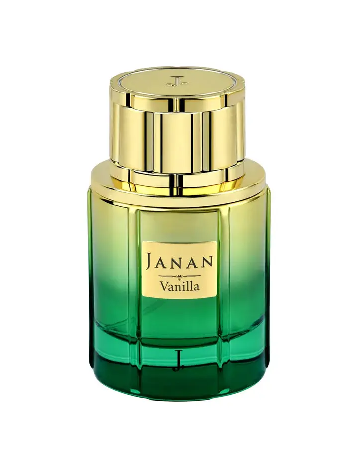 Janan Vanilla Eau De Parfum Spray by J. | 3.4 oz (100ml) | Chestnut, Vanilla, Black Pepper, Orris, Suede, Patchouli, Olibanum Scent | Long Lasting Fragrance for Men and Women (Unisex)