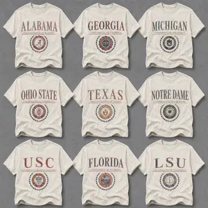 Vintage College Football Graphic T Shirt Retro University Crest Tee Distressed Campus Spirit Shirt Alumni Gift Game Day Apparel Unisex Vintage Sports Tee Classic Collegiate Fan Shirt for Men Women