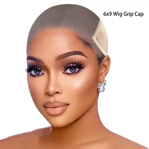 9x6 Lace Wig Grip Cap for Women 6x9 Transparent Large-scale Lace Wig Caps Non Slip Wig Gripper for Keeping Wigs in Place Adjustable Wig Cap with Grip Headband Make Your Wigs Glue Free, Hair Weft Extensions