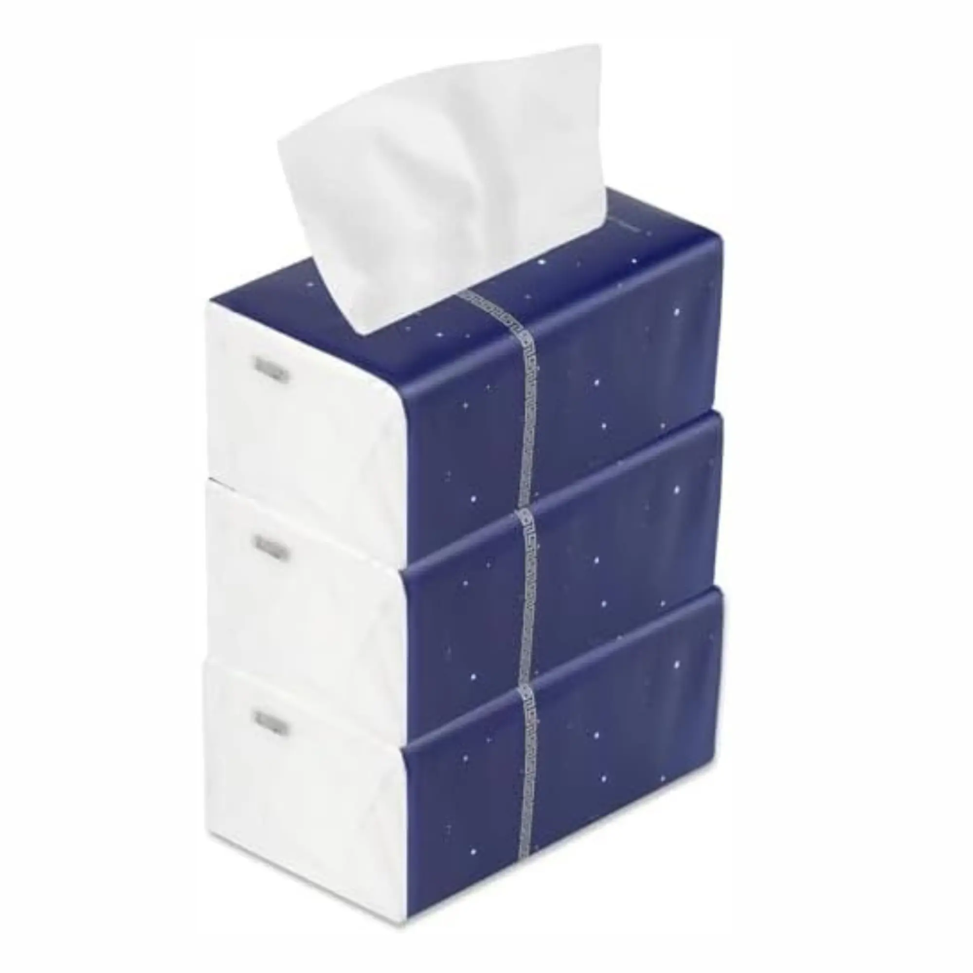 Soft Facial Tissue 3 Pack 4-Ply Disposable Facial Napkins 360 Sheets Per Pack Native Wood Pulp White Tissue Paper