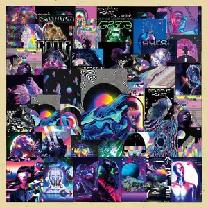 Psychedelic Acid Cool Design Sticker, 50pcs/set Unique Colorful DIY Decorative Sticker, DIY Decals for Water Bottle, Laptop, Phone Case, Scrapbooking, Journal Making