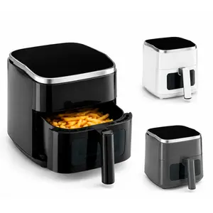 4QT Air Fryer with Visible Window 1500W Digital Touchscreen 8 Presets Auto Shut Off Nonstick Dishwasher Safe Basket 60-Min Timer Max 400°F