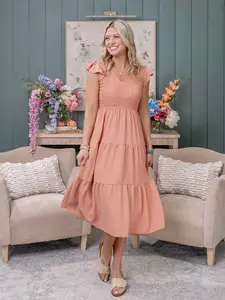 Airflow Flutter Sleeve Maxi Dress | S-3XL