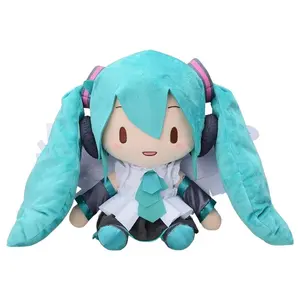 40cm Hatsune Miku Official Fuwa Petit Fufu 16th Anniversary Stuffed Plush Toy Soft Cuddly Great Texture Authentic Plushie Fan Collection Holiday & Birthday Gifts