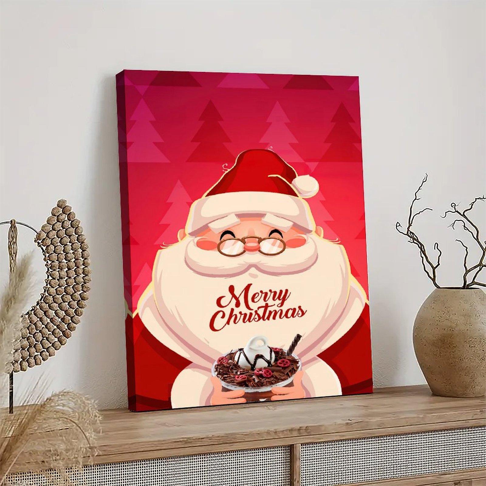 MERRY CHRISTMAS Poster Santa Claus Poster Decorative Painting Canvas Wall Art Picture Print Modern Family Bedroom Decor