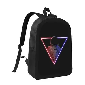 Neon Glow-in-the-Dark Backpack with Neon Astronaut Print - Large Capacity School Bag for Boys & Girls, Lightweight Durable Backpack with Adjustable Straps, Glow-in-the-Dark Design for Teens, Teens School Backpack for Travel, Parties & Everyday Use, Stylis