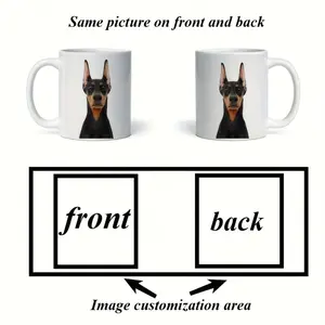 2026  1pc Double-Sided Custom Photo Mug - Personalized Coffee Cup with Front & Back Printing, Durable & Machine Washable, Perfect for Christmas, Halloween Gifts, Home, Office, or Restaurant Use, Holiday Gift Item| Clear Image Customization, Coffee Mug