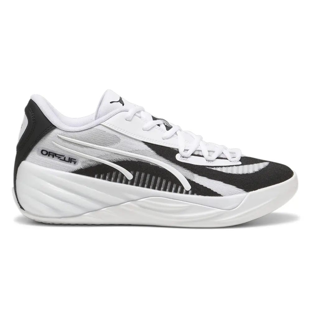 PUMA Mens All Pro Nitro Team Basketball Sneakers Shoes - Black, White