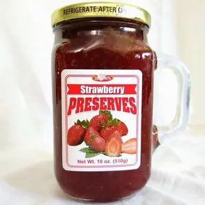 Braum's Strawberry Preserves 18 Ounce Glass Jar
