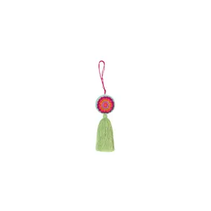Mexican embroidered charm or pom pom.