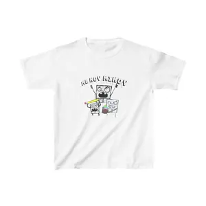 Doodlebob Tee, Graphic T-Shirt, 's Shirt, Doodle Tee, Fun Shirt, SpongeBob inspired, Light Colored Tees