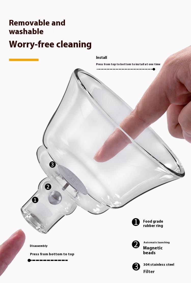 Semi-Automatic Teaware Suit Magnetic Suction Glass Tea Maker