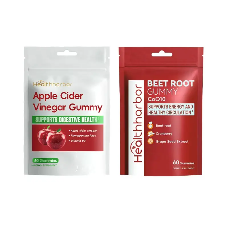 【Healthharbor】 Apple Cider Vinegar & Beet Root Gummies – Digestive Support, Antioxidant Boost, & Healthy Aging – Vegan & Gluten-Free (120 Gummies) Supplement Edible