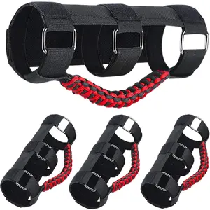 Roll Grab Handles Hand Grips Accessories Paracord Hand Grab for Wrangler JL JK TJ YJ Gladiator Sahara Rubicon Unlimited (Red 4 Pack)