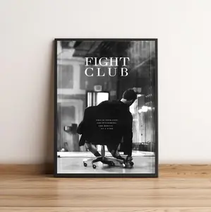 Fight Club Poster, Fight Club Wall Art, Art Print, Wall Decor, Tyler Durden Poster, Edward Norton, Vintage Movie Poster, Fight Club ArtPrint