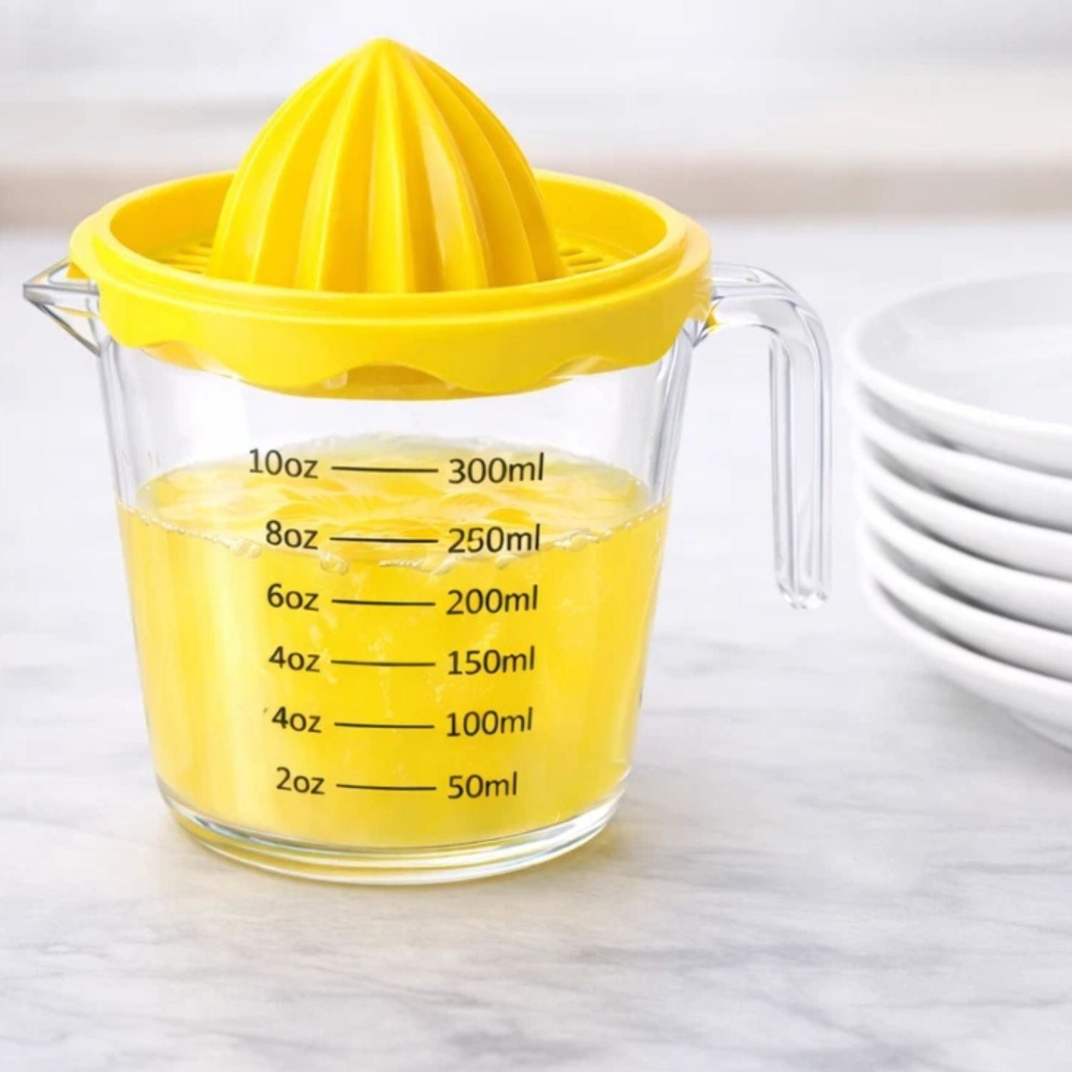 Home Collection Manual Citrus Juicer with 10 oz Measuring Cup