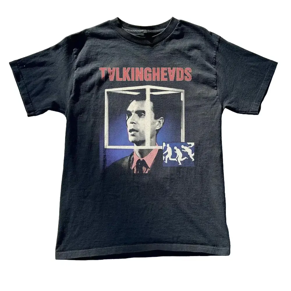 Talking Heads David Byrne Retro Graphic Unisex Black T-shirt Size S-5XL