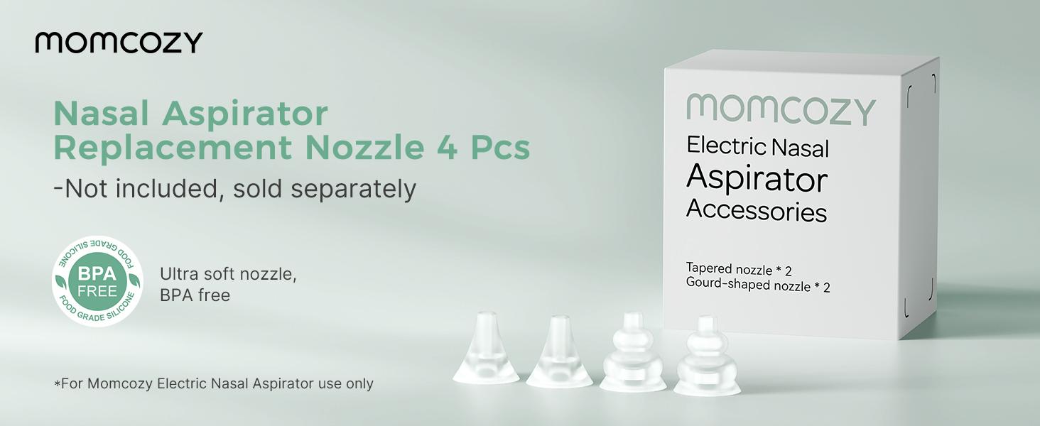 Momcozy Baby Nasal Aspirator, 3 Suction Levels Electric Nasal Aspirator for Baby, Portable Baby Nose Aspirator with Light Soothing and Music