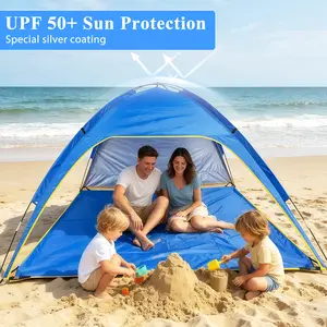 YUANYEE  Cool Cabana Beach Canopy Tent for 3-4 Person with Removable Floor, Lightweight Portable Sun Shelter with UPF 50+ UV Protection summerwins