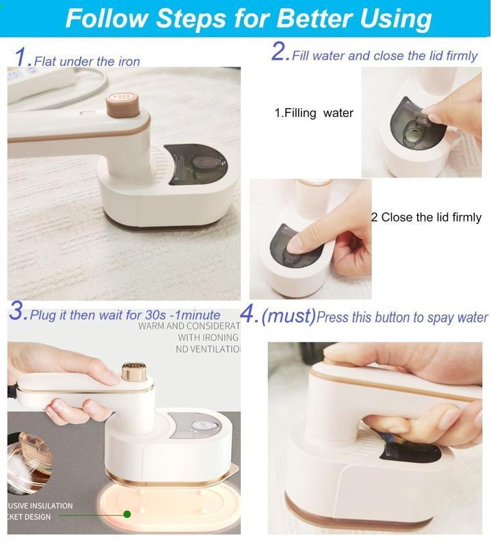 Black Friday Travel Garment Steamer Mini Portable Iron with Steam Function Fast Heating Smooth Finish for Travel