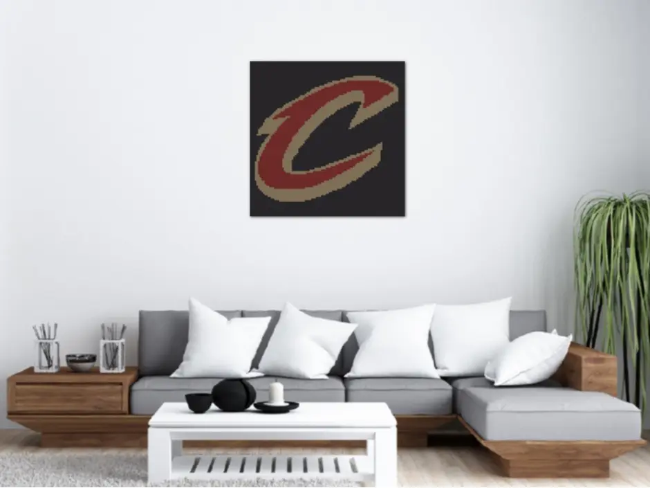 Basketball Cleveland Cavs Brick Building Kit 2500+ Pieces DIY Brick By Number