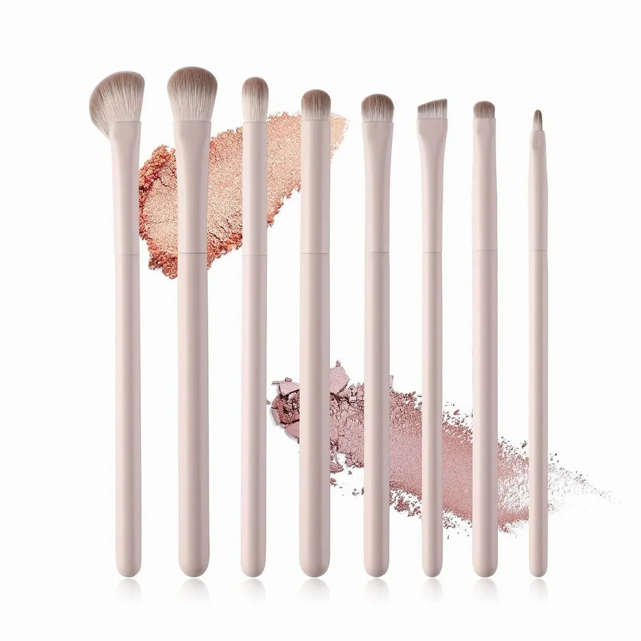 Professional 8 Piece Eye Makeup Brushes Set with Blending, Eyeliner & Angled Eyebrow Brushes - Eyeshadow Brush Kit for , Beginner Friendly
