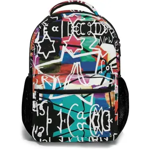 Funny Graffiti Art Backpack, Laptop Backpack with Multiple Pockets for Adult Hiking Travel Work 17 Inch