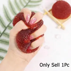 Adult Stress Relief Ornament, Plum Shape Desk Organizer, Soft Press Texture, Ideal for Office and Home Use, Relaxing Desktop Accessory