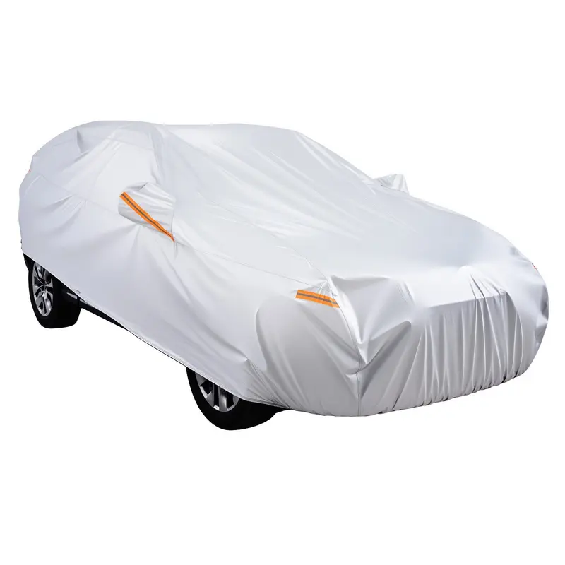 Car Cover, Car Cover Waterproof for Toyota Camry Mid Size Sedan, Custom-fit All Weather Sun Rain Wind Frost Dust Snow Protection Full Exterior Covers with Door Zipper and Cotton Lining, Silver