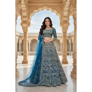 Royal Sapphire 3-Piece Lehenga Set