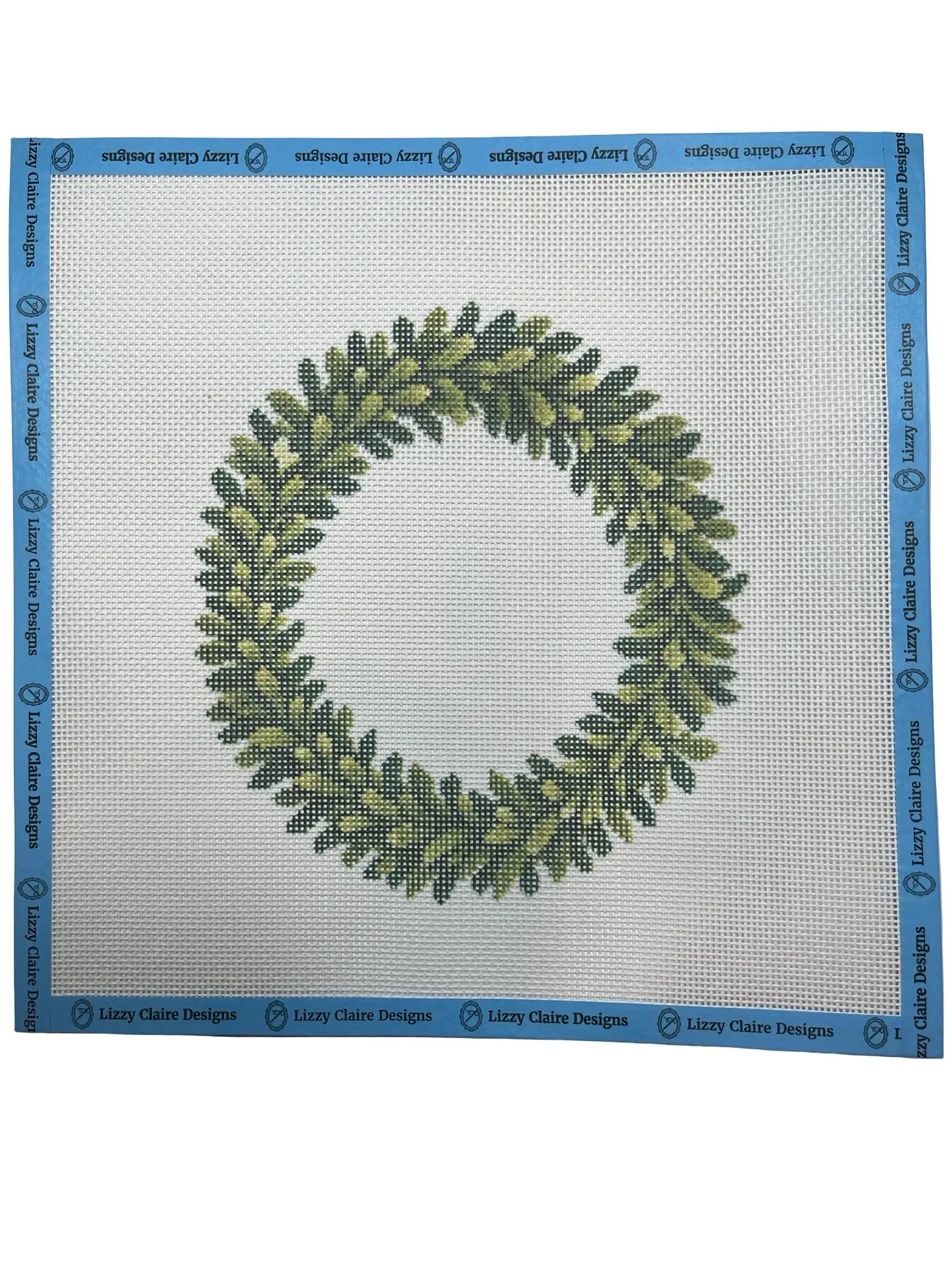 Boxwood Wreath - 13 mesh - 12 x 12 - Needlepoint Canvas