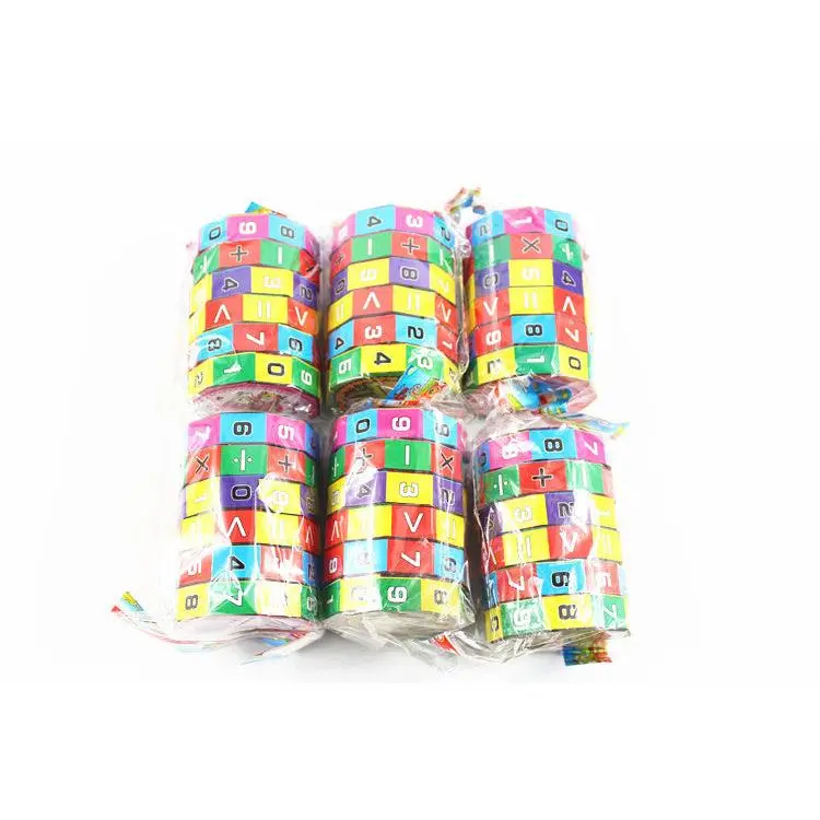 Cylindrical Six-Sided Math Cube for Kids Learning Toy