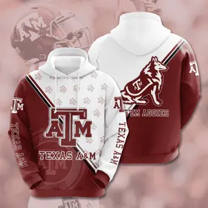Pemagear Texas A&amp;M Aggies 3D All Over Print Hoodie