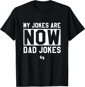 100% Cotton Funny First Time Dad Gifts For Men New Father Dad Jokes T-Shirt