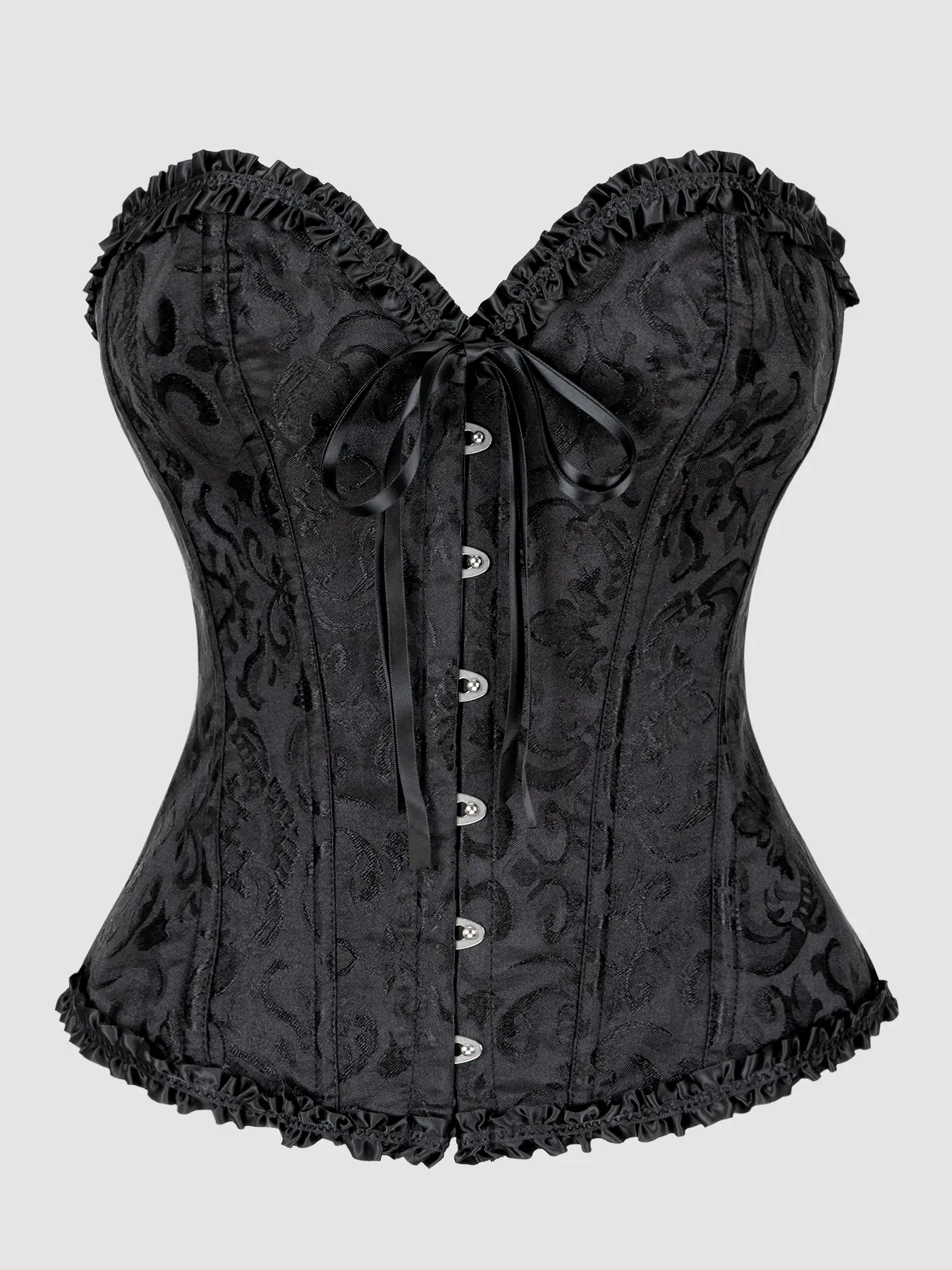 Women's Elegant Vintage Floral Lace Corset, Perfect for Halloween and Christmas Parties, Retro Fashion Body Shaping Dress, All Seasons
