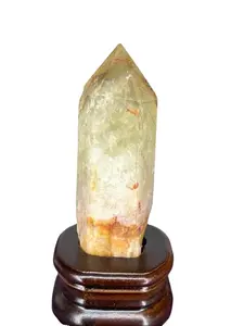 Blissful Crystals Crystal Stone Towers with Stands for Healing Home Decor, Clear Quartz Tower 6 Inch, Natural Healing Properties