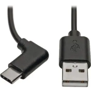Tripp Lite U038-003-CRA 3 ft. USB 2.0 Hi-Speed Cable A to USB Type C USB C Male to Male Right-Angle