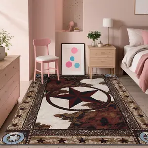 Velvet Soft Comfort Star Pattern Print Rug, Home Decor Carpet, Living Room Large Mat, Sofa Pad, Bedroom Bedside Blanket, Multiple Sizes Available, Home Decorative Rugs