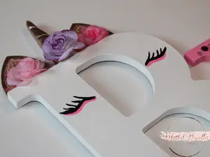 Unicorn theme nursery letters | Custom wall letters | Name letters