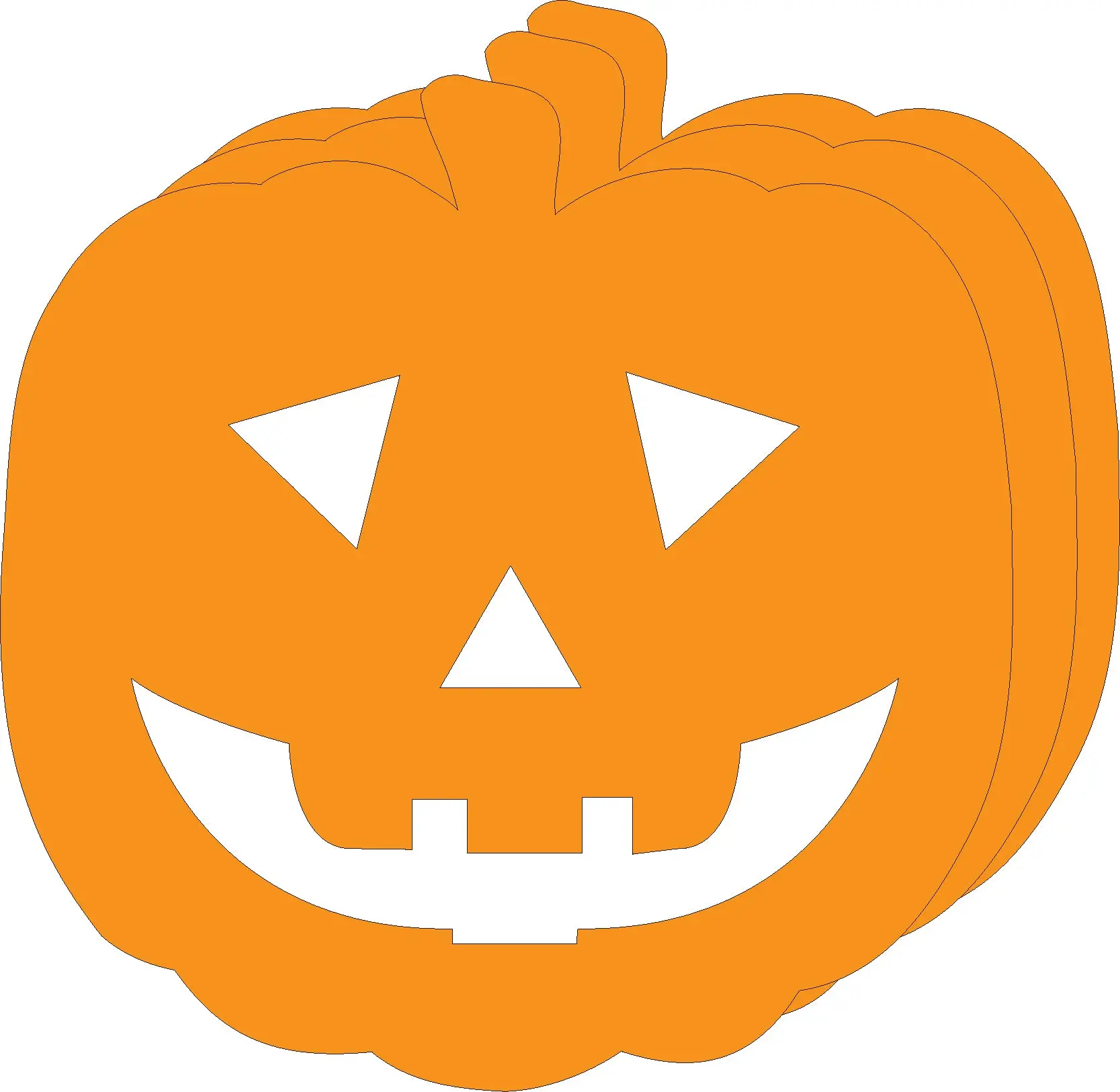 SHAPES ETC. Small Single-Color Creative Foam Cut-Outs - Halloween Jack O' Lantern Festive Decoration
