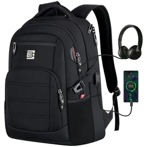 Bruno Cavalli Laptop Backpack #18504 for Men & Women - Large Capacity USB Charging Port Waterproof Durable & Comfortable Design with Separate Laptop Compartment, Gift for Valentine's Day, Weekend, Back to School