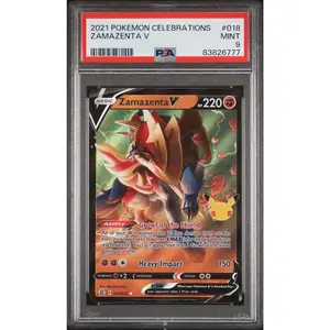2021 POKEMON CELEBRATIONS ZAMAZENTA V #18 PSA 9