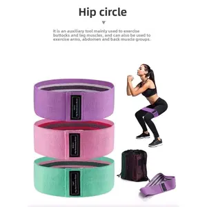 Yoga elastic belt, squat resistance belt, hip training hip fitness indoor tension belt, stretching exercise knitted training belt