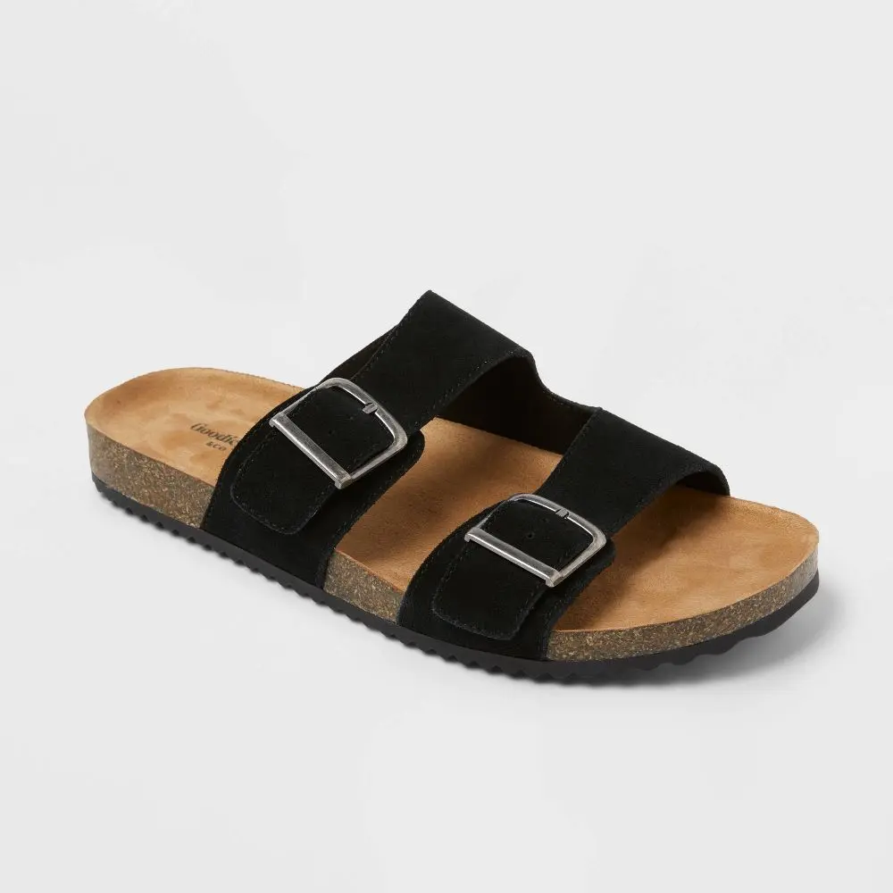 Men's Saul Suede Two Band Sandals - Goodfellow & Co Men's Saul Suede Two Band Sandals - Goodfellow & Co